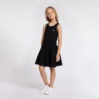 Girls Black Milano Jersey Logo Dress, 1, hi-res