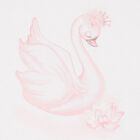 Baby Girls White & Pink Swan Blanket, 1, hi-res