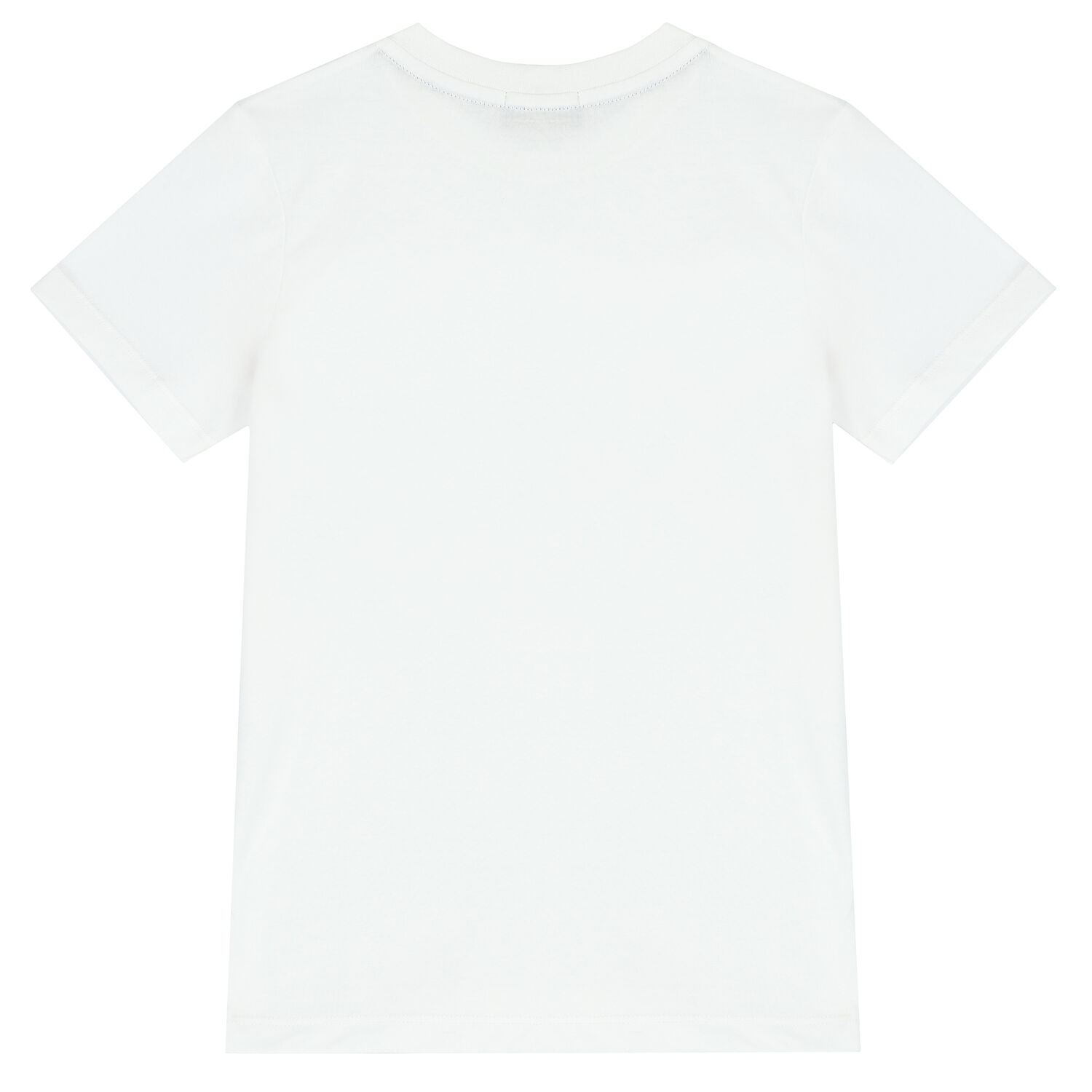 Boys White & Orange Cotton Logo T-Shirt, 2, hi-res image number null