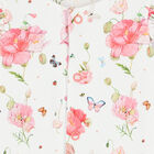 Baby Girls White & Pink Floral Romper, 1, hi-res