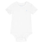 Baby Boys White Logo Bodysuit, 1, hi-res