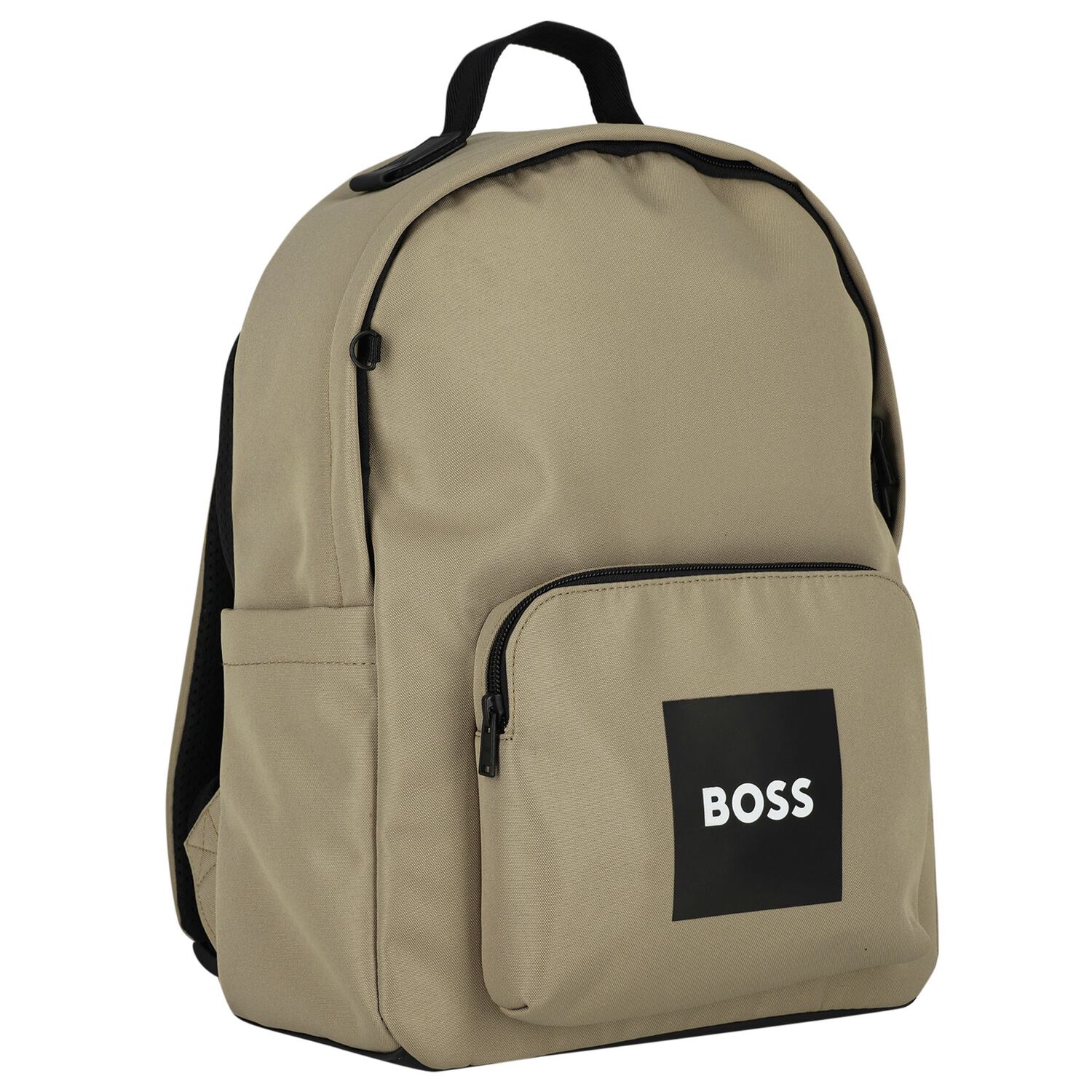 Boys Beige Canvas Backpack, 1, hi-res