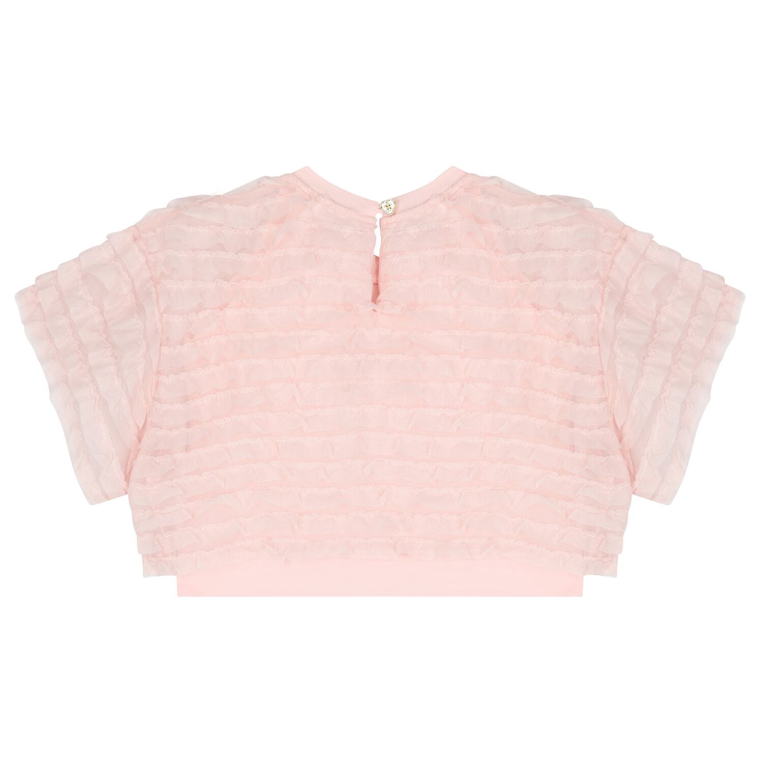 Girls Pink Ruffle Chiffon Shorts Set, 1, hi-res