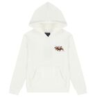Boys White Logo Hooded Top, 2, hi-res