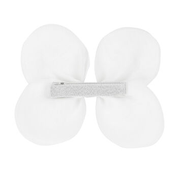 Girls White Bow Hair Clip