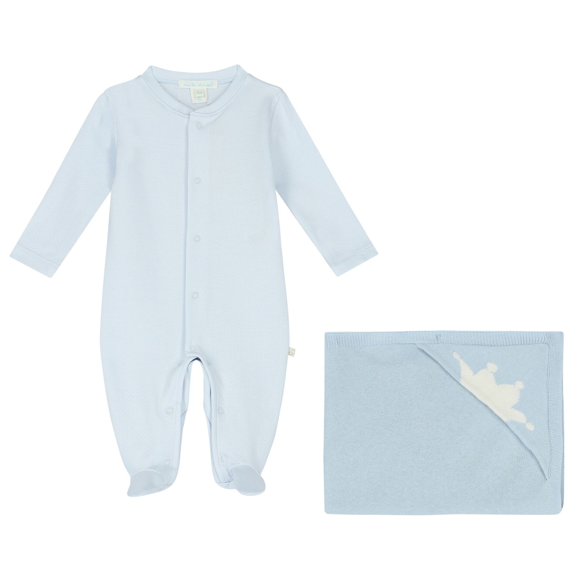 Marie Chantal Baby Boys Blue Angel Wings Babygrow Set Junior