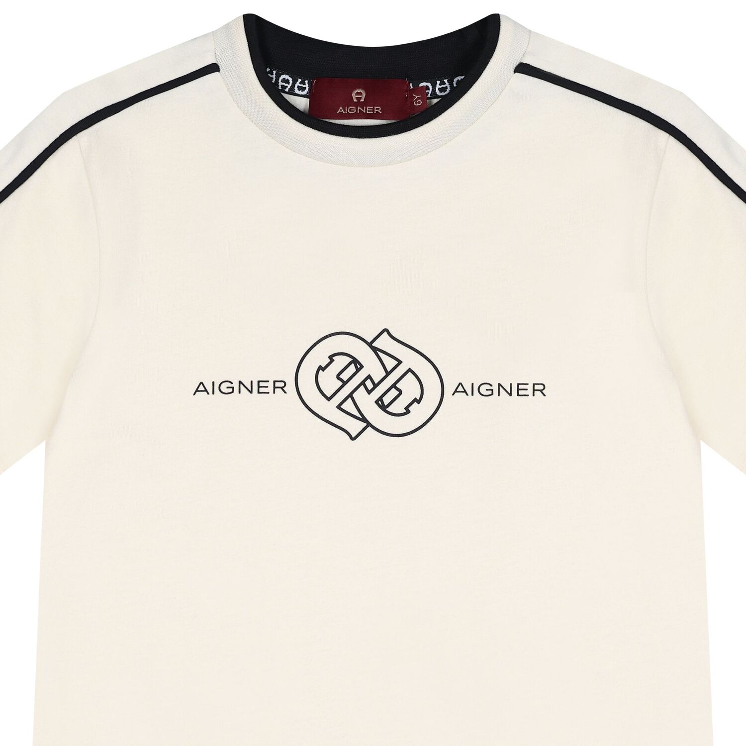 Boys Beige Logo T-Shirt, 1, hi-res
