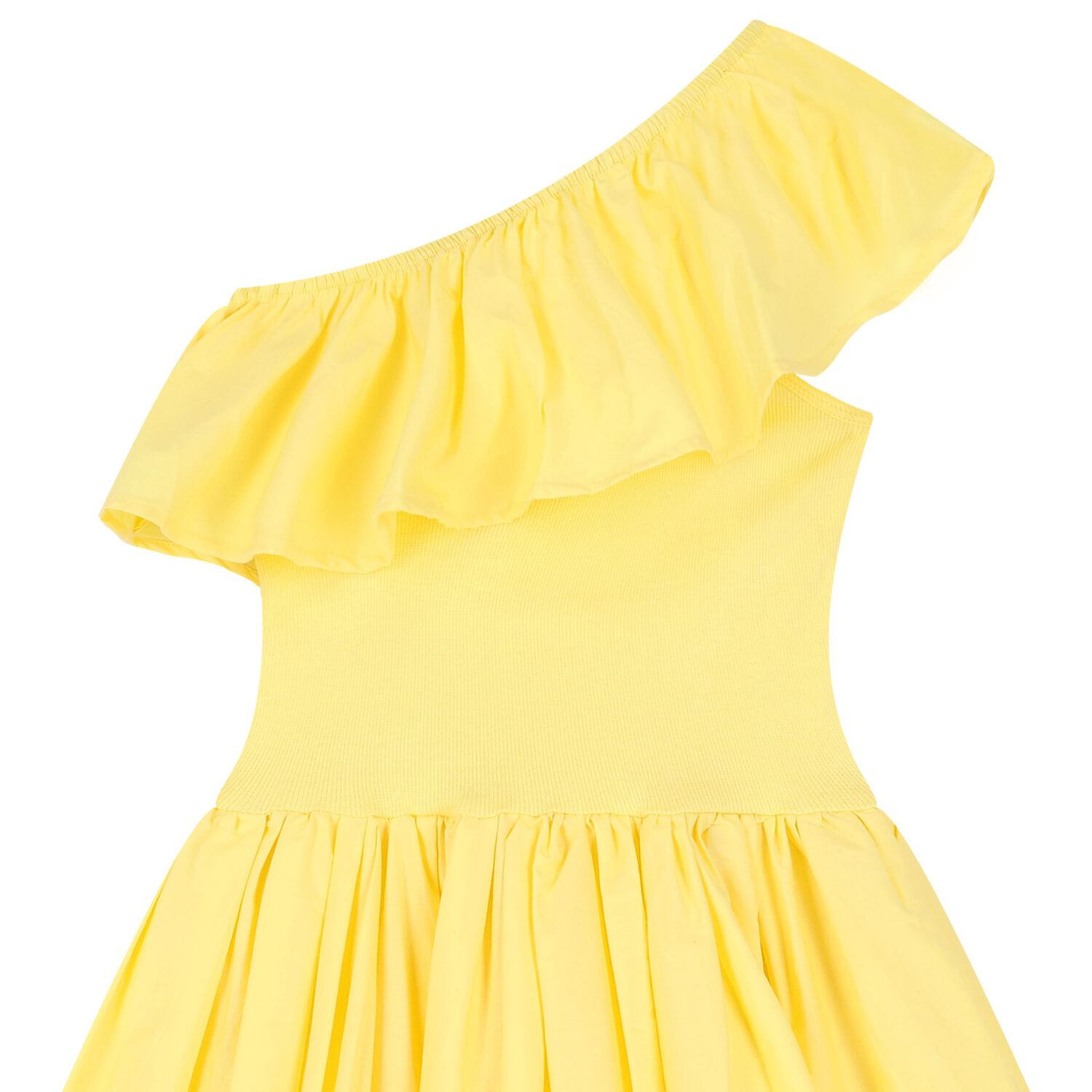 Girls Yellow Asymmetric Dress, 3, hi-res image number null