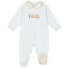 أفرول بالشعار باللون الأبيض للبنات, 1, hi-res