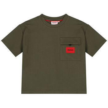 Boys Green Logo Oversized T-Shirt