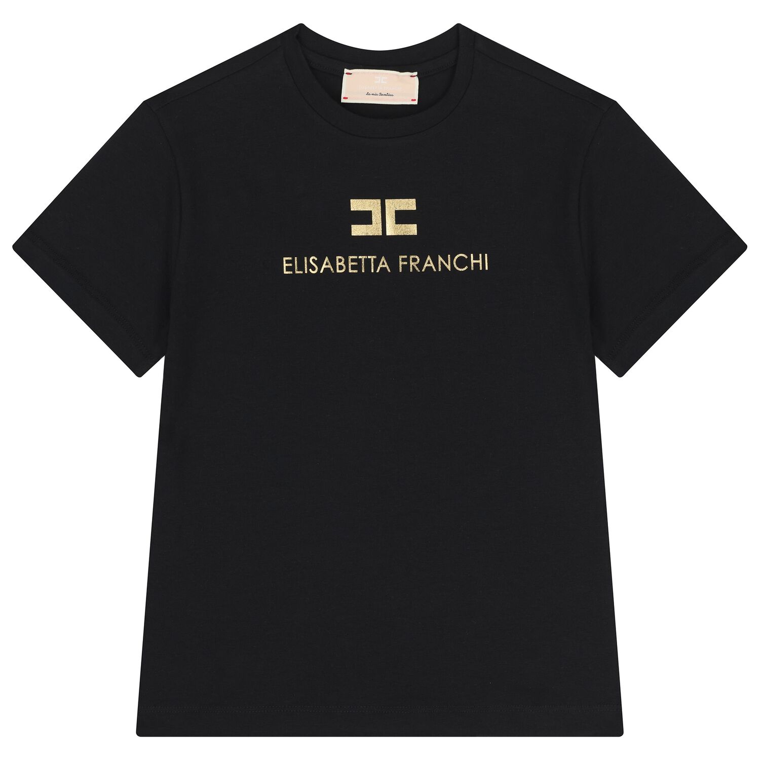 تيشيرت باللون أسود بشعار للبنات, 3, hi-res