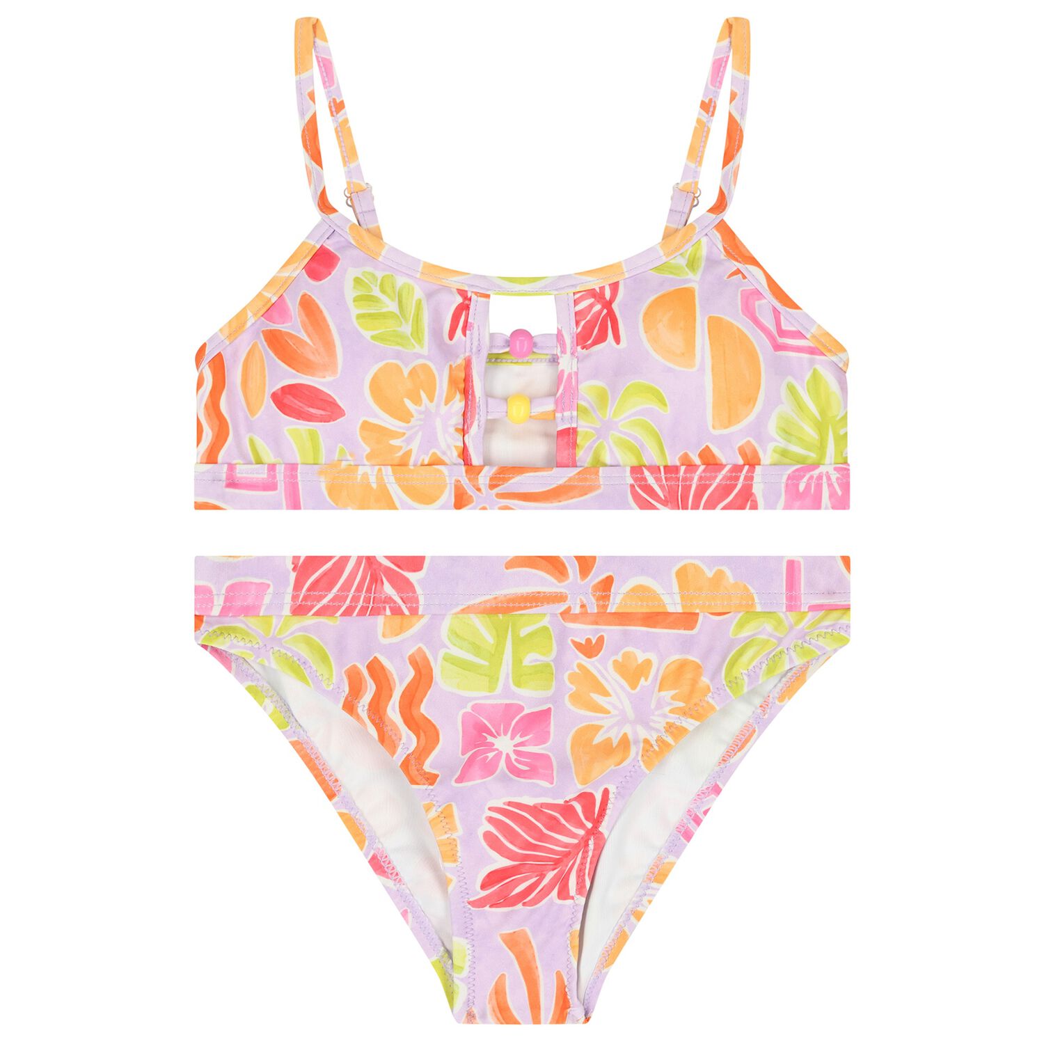 Girls Lilac Abstract Bikini, 1, hi-res