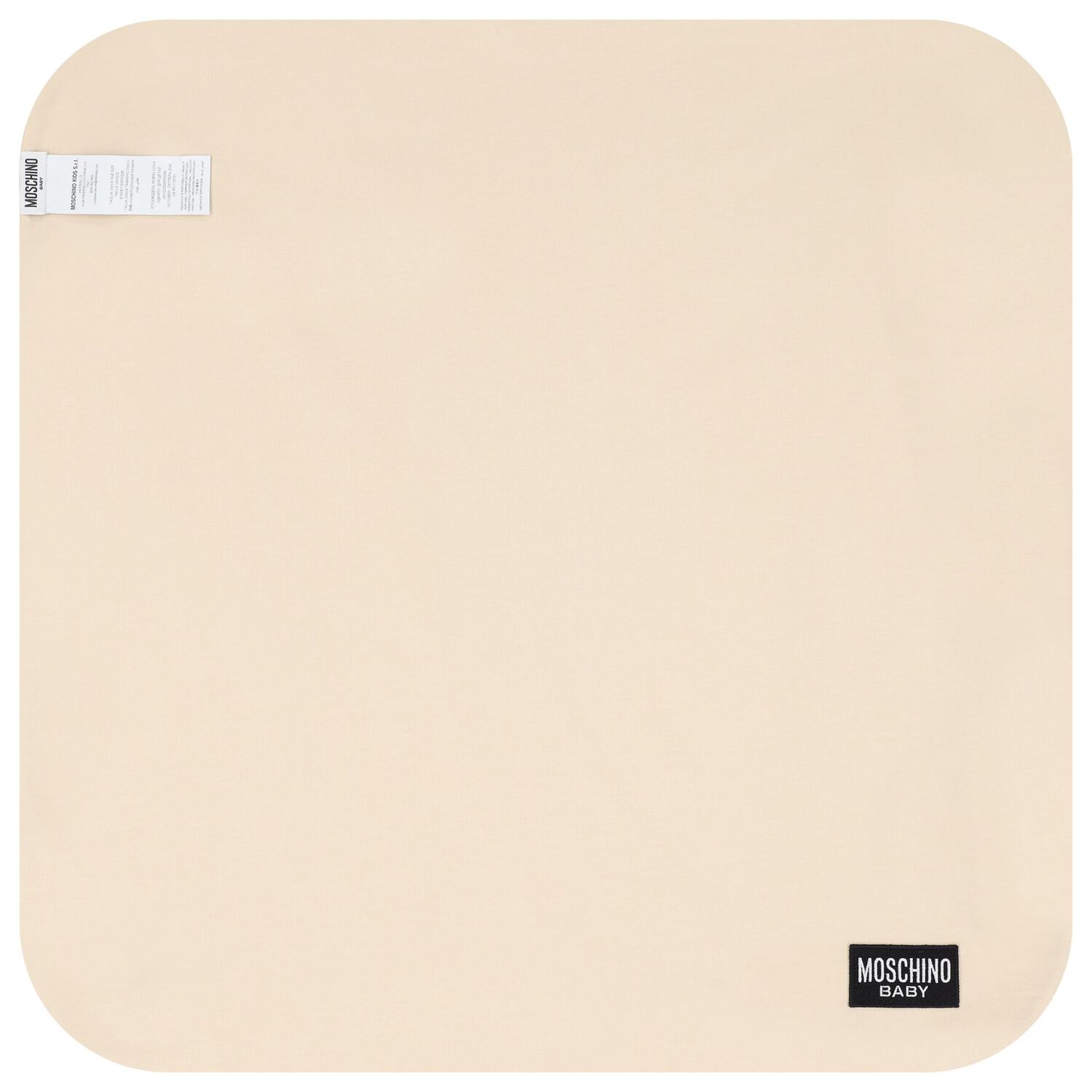 Beige Teddy Bear Logo Baby Blanket, 2, hi-res