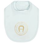 Baby Boys Blue & Gold Logo Bib, 3, hi-res