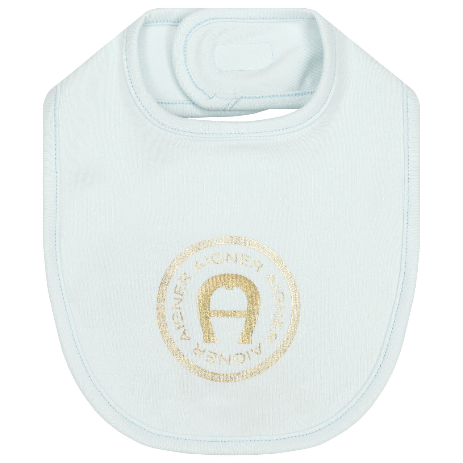 Baby Boys Blue & Gold Logo Bib, 3, hi-res