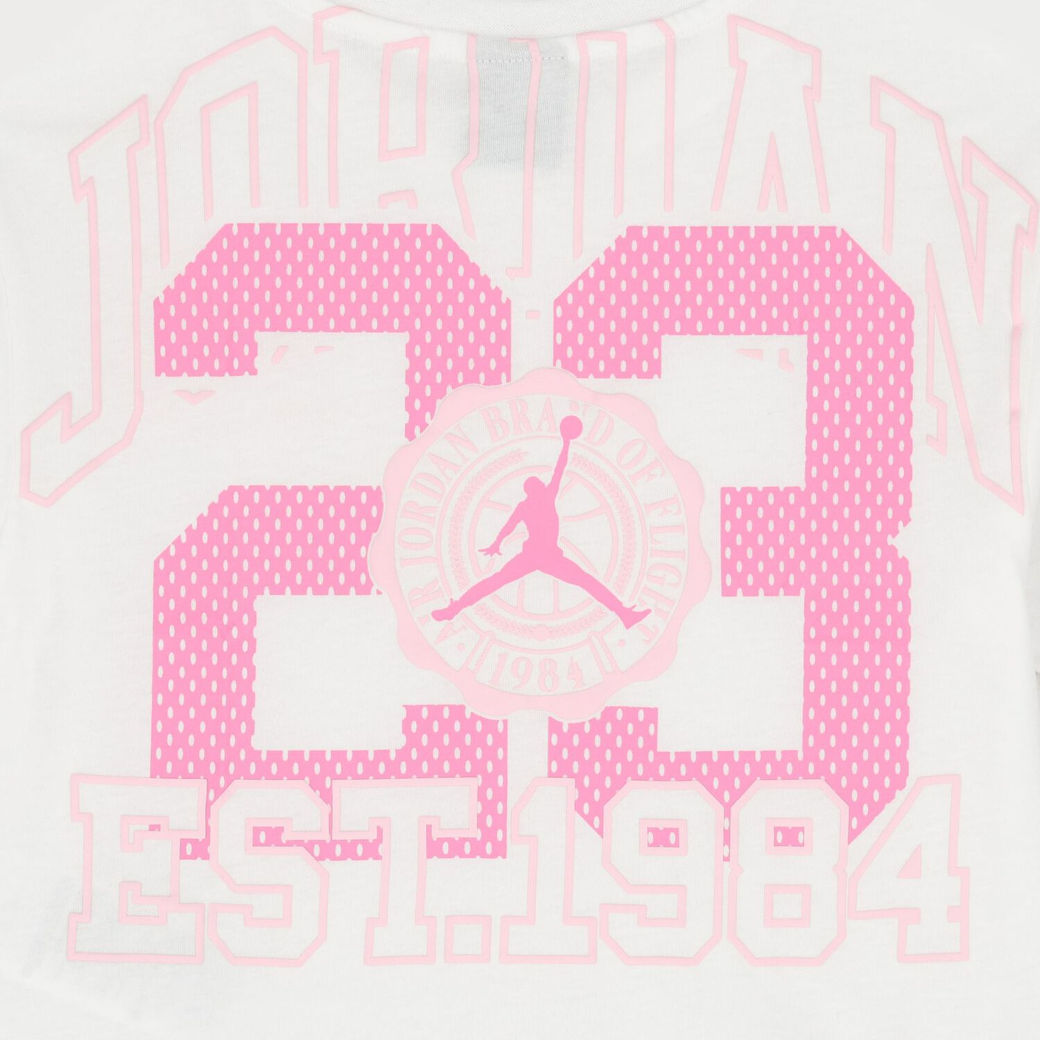 Girls White & Pink Jordan Logo T-Shirt, 1, hi-res