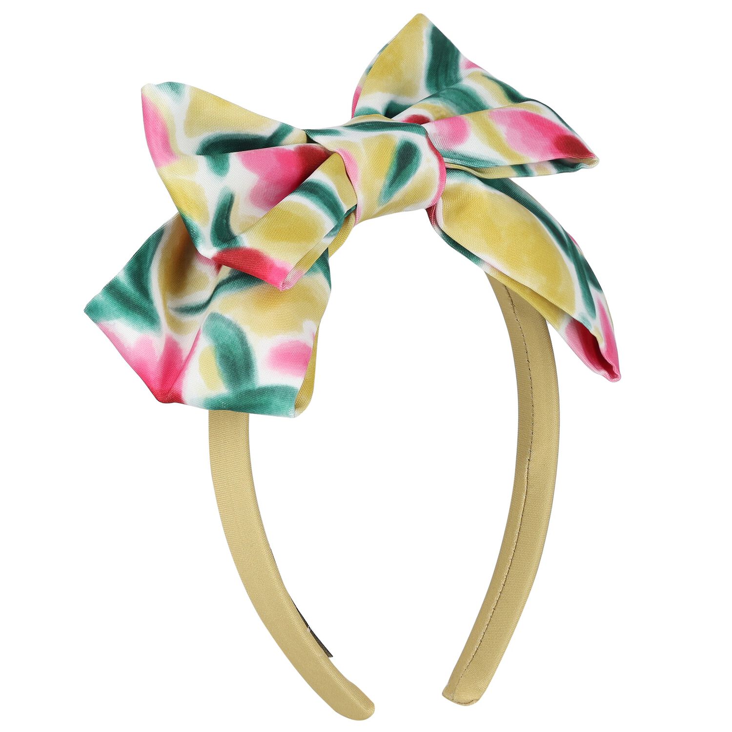 Girls Yellow Floral Bow Headband, 1, hi-res image number null