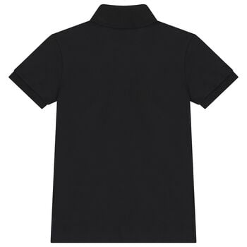 قميص بولو أسود للأولاد بشعار دب تيدي