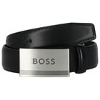 Boys Black Logo Belt , 1, hi-res