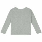 Girls Grey Logo Top, 1, hi-res