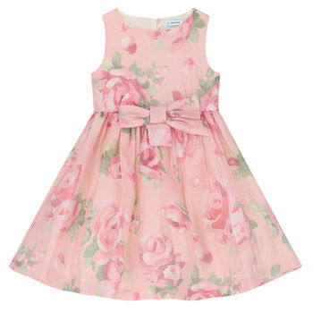 Girls Pink Floral Dress