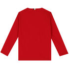 Boys Red Logo Long Sleeve Top, 1, hi-res