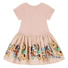 Younger Girls Pink Animals Dress, 1, hi-res