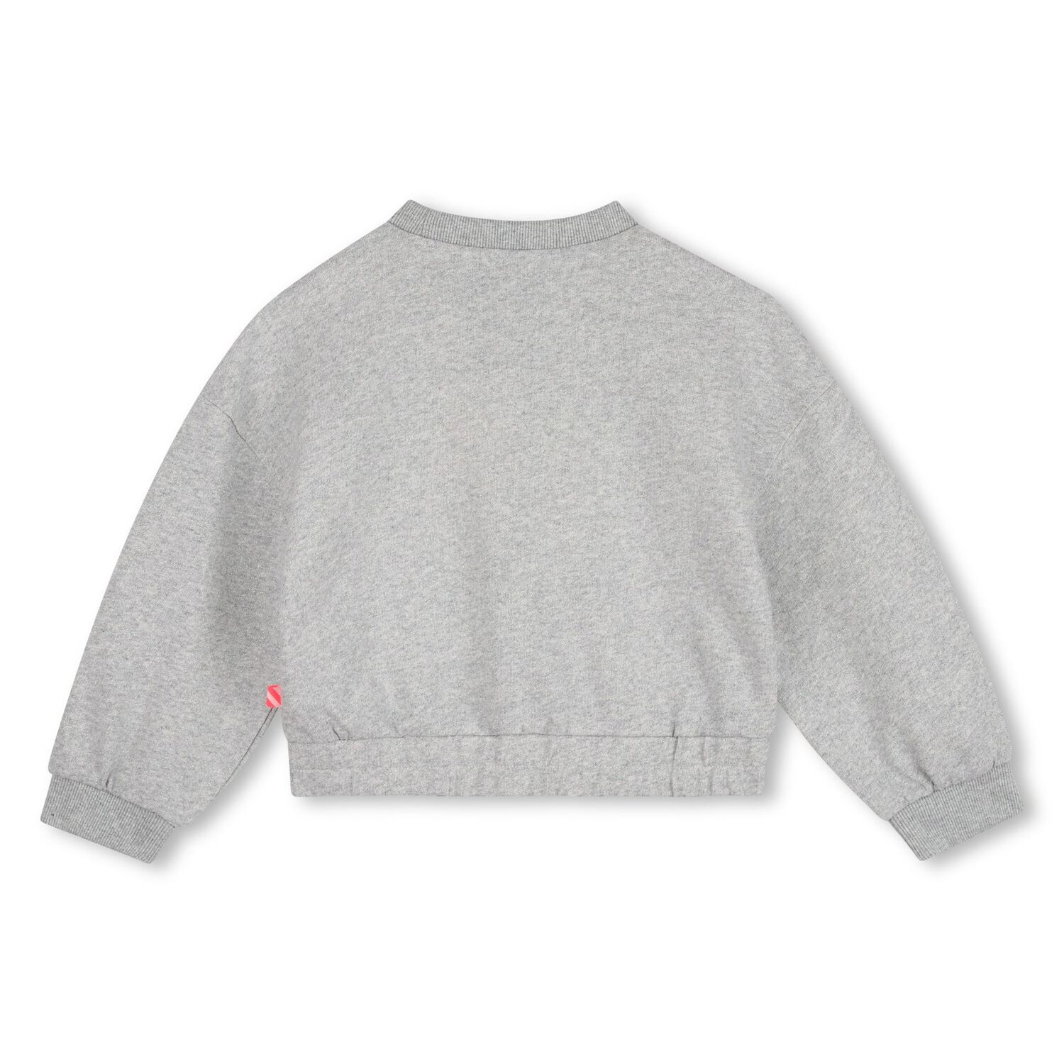 Girls Grey Embroidered Heart Swearshirt, 1, hi-res