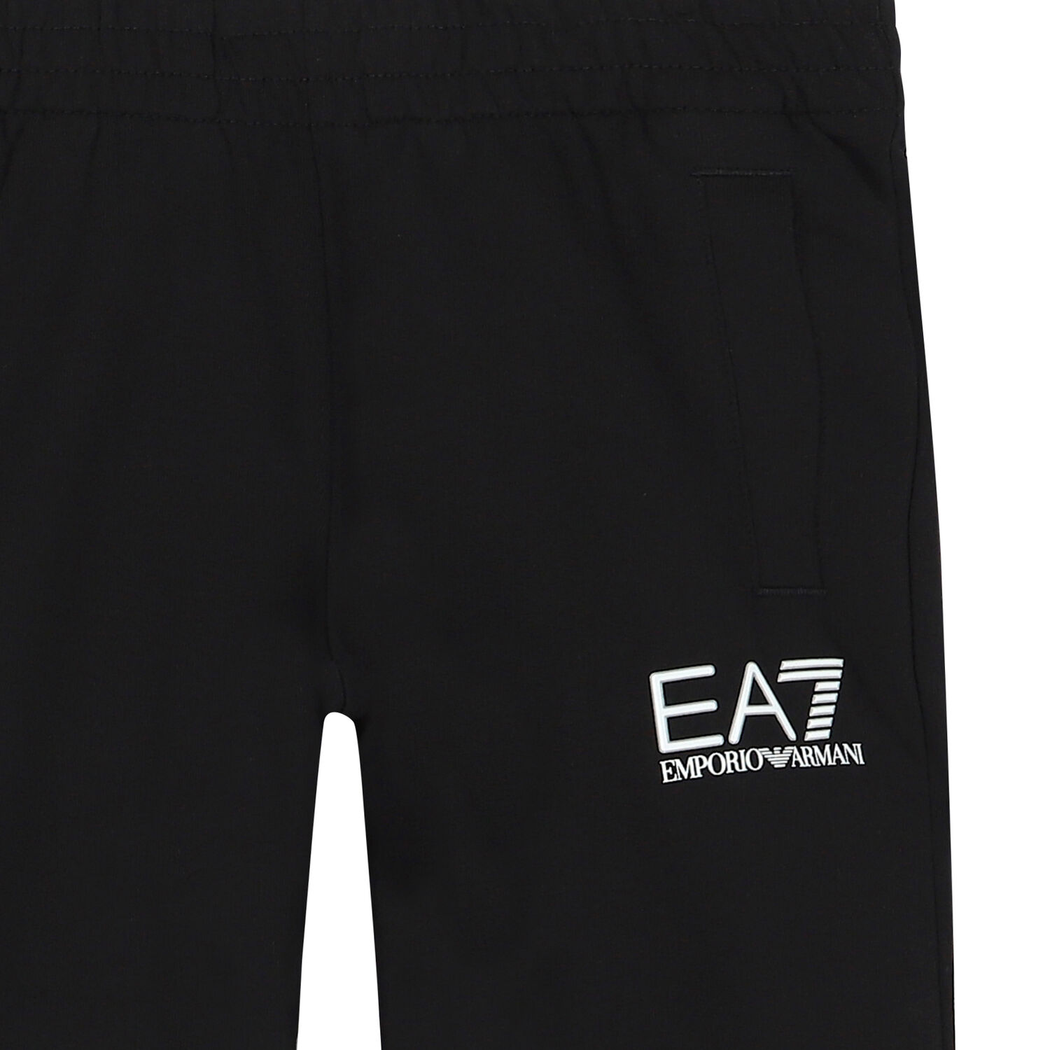 بنطلون رياضي بالشعار باللون الأسود للأولاد, 1, hi-res