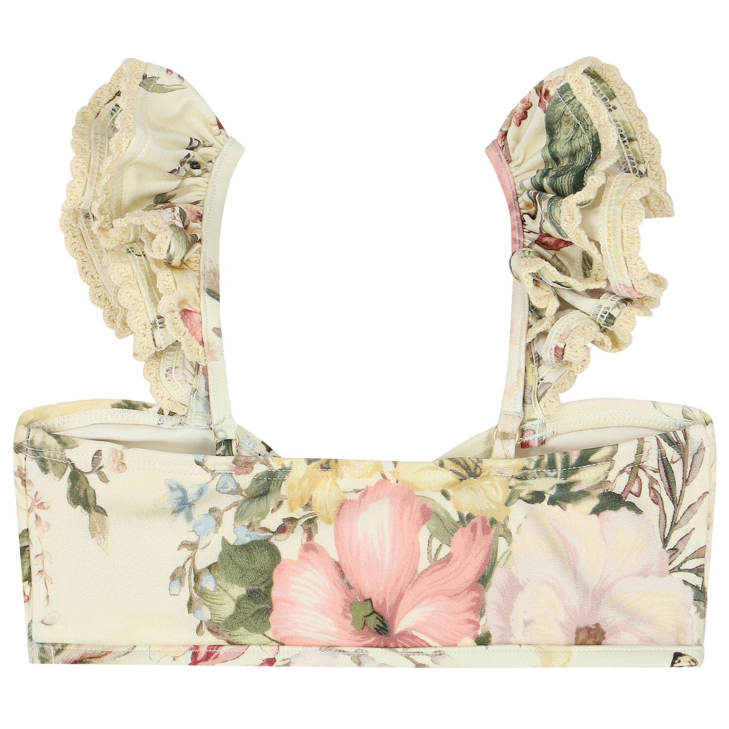Girls Ivory Floral Bikini, 1, hi-res image number null