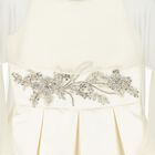 Girls Ivory Crystal Waist & Chiffon Cape Dress, 1, hi-res