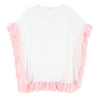 Girls White & Pink Petal Kaftan, 1, hi-res