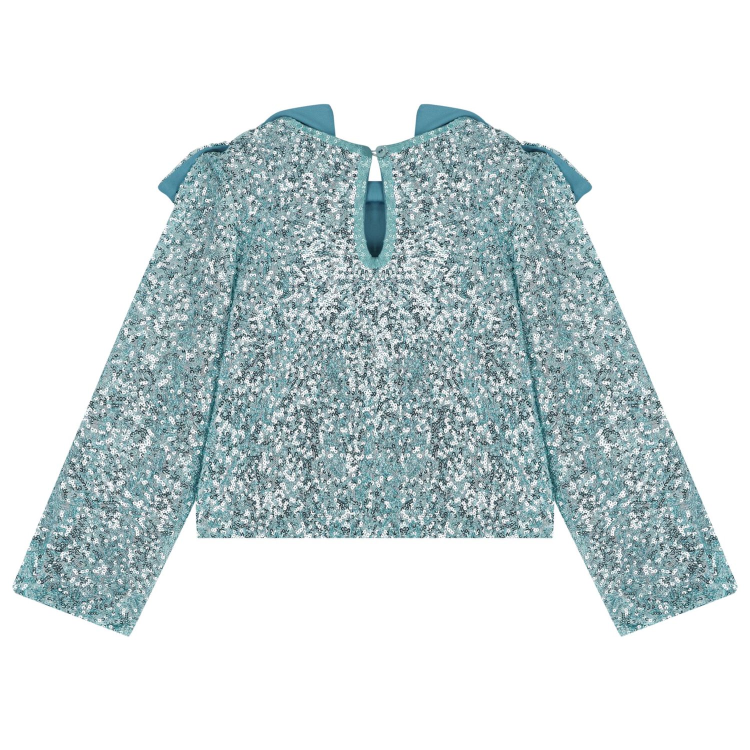 طقم تنوره للبنات مزينه بالترتر باللون الازرق , 1, hi-res