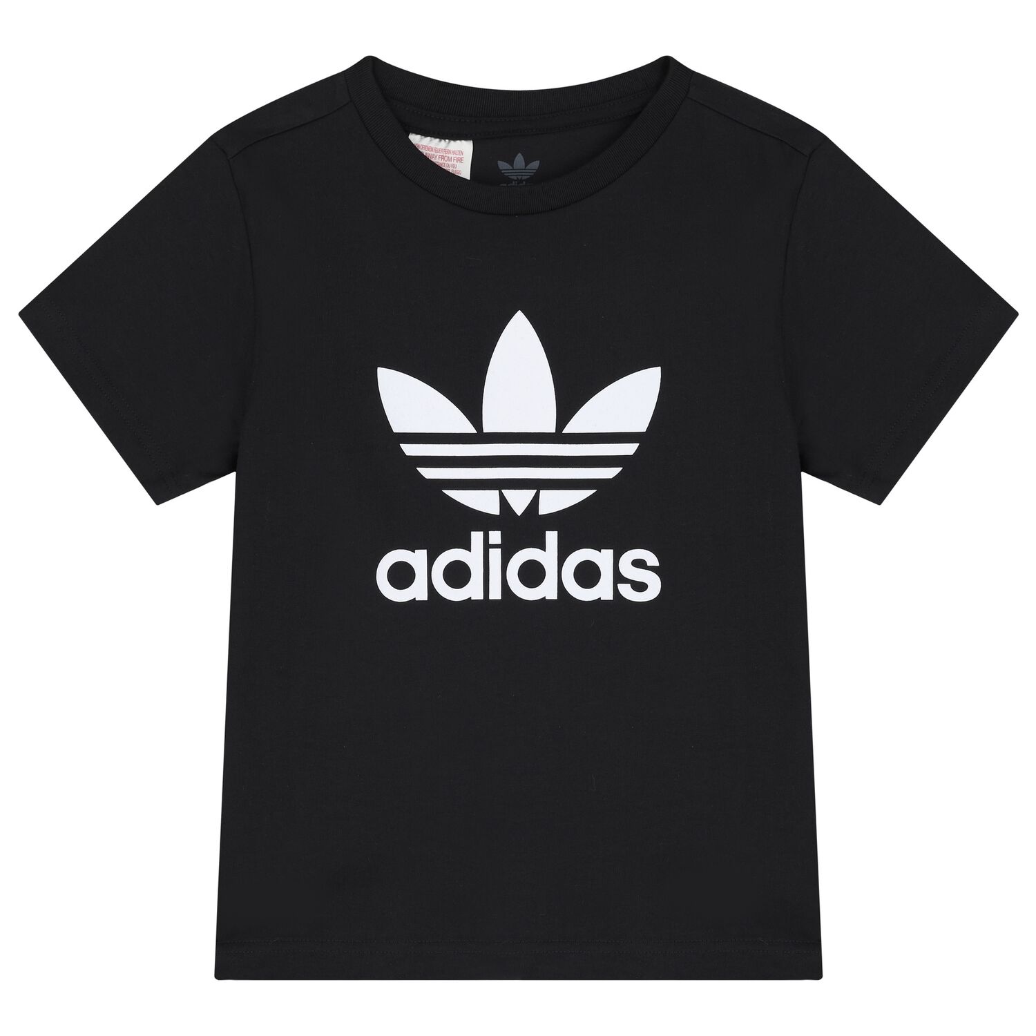 Black Trefoil Logo T-Shirt, 1, hi-res