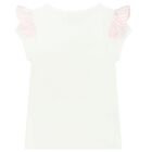 Girls Ivory & Pink Striped Shorts Set, 1, hi-res