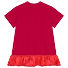 Girls Red Logo Dress, 1, hi-res