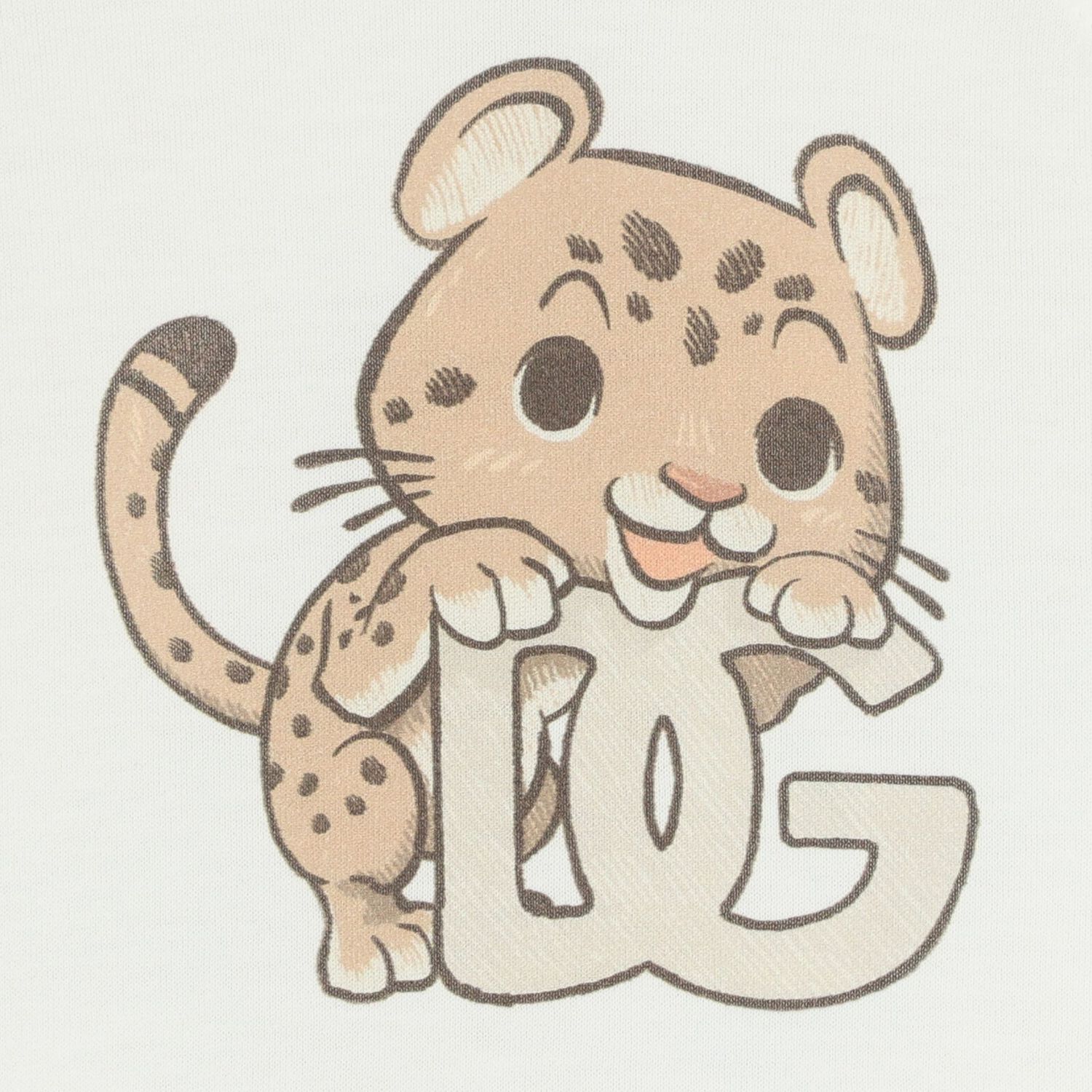 Baby Boys Ivory & Beige Leopard T-Shirt, 1, hi-res