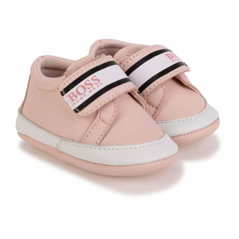 Baby Girls Pink Logo Pre-Walker Shoes, 1, hi-res image number null
