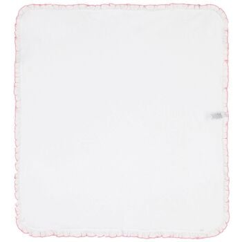 Baby Girls White & Pink Rose Renaissance Blanket