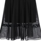 Girls Black Logo Mesh Skirt, 1, hi-res