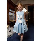 فستان بنات الستان الوردي باللون الأزرق, 3, hi-res