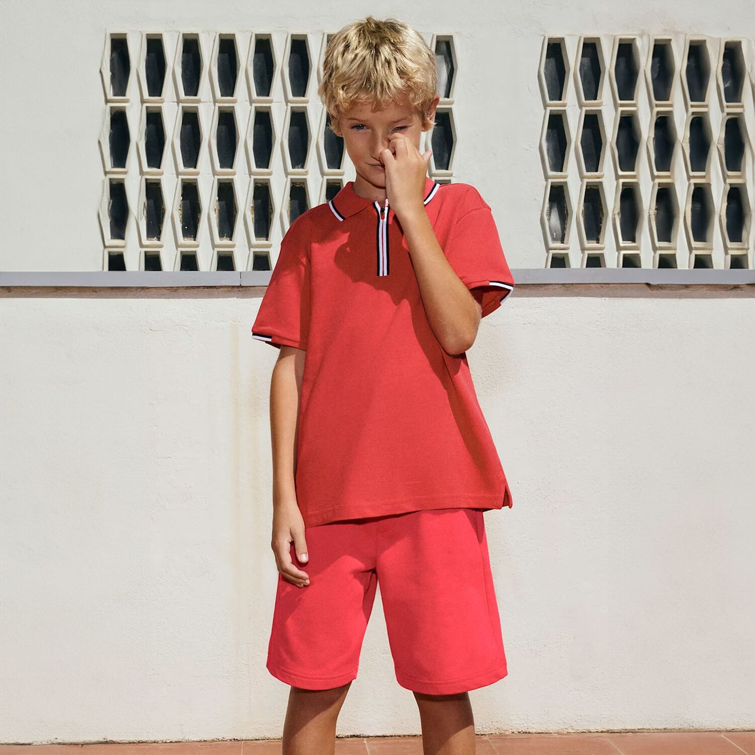 Boys Red Shorts, 2, hi-res
