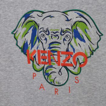 Boys Grey Elephant Logo Sweatshirt