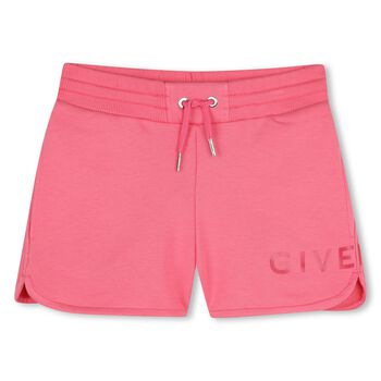 Girls Pink Logo Shorts