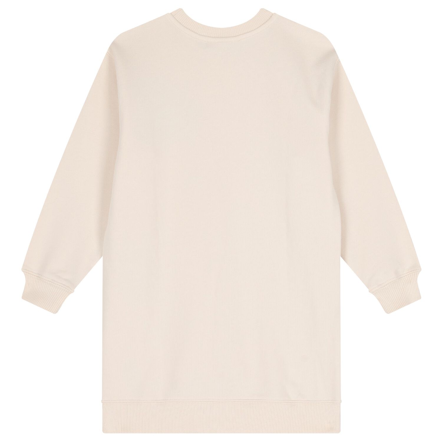 Girls Beige Logo Sweatshirt Dress, 1, hi-res