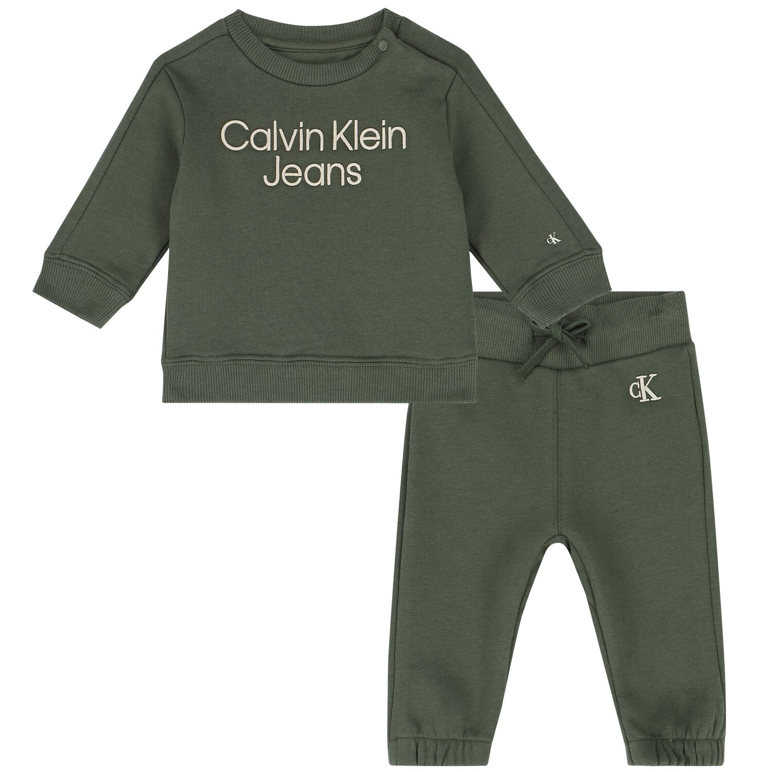 Baby Boys Green Logo Tracksuit, 1, hi-res