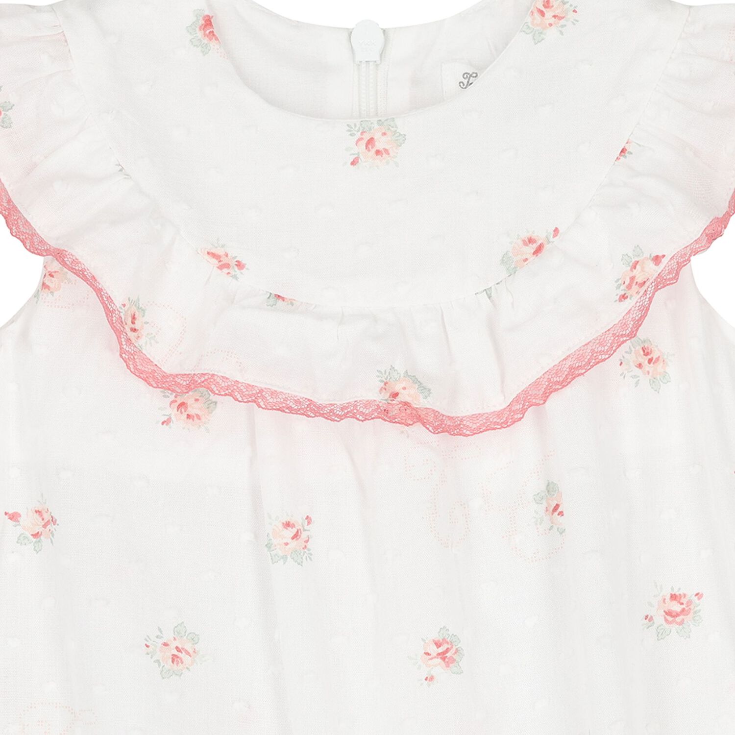 رومبير بنات بطبعة الزهور باللون الأبيض  للاطفال , 1, hi-res
