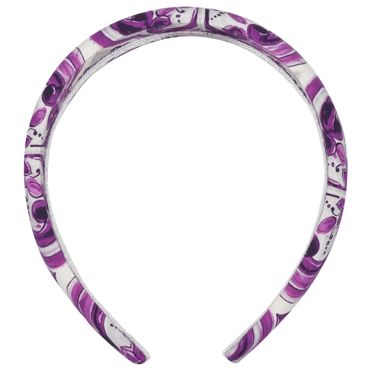 Girls White & Purple Majolica Headband, 1, hi-res