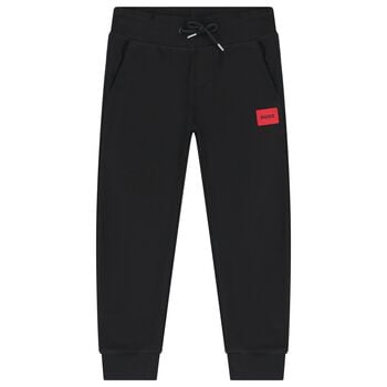 Boys Black Logo Joggers