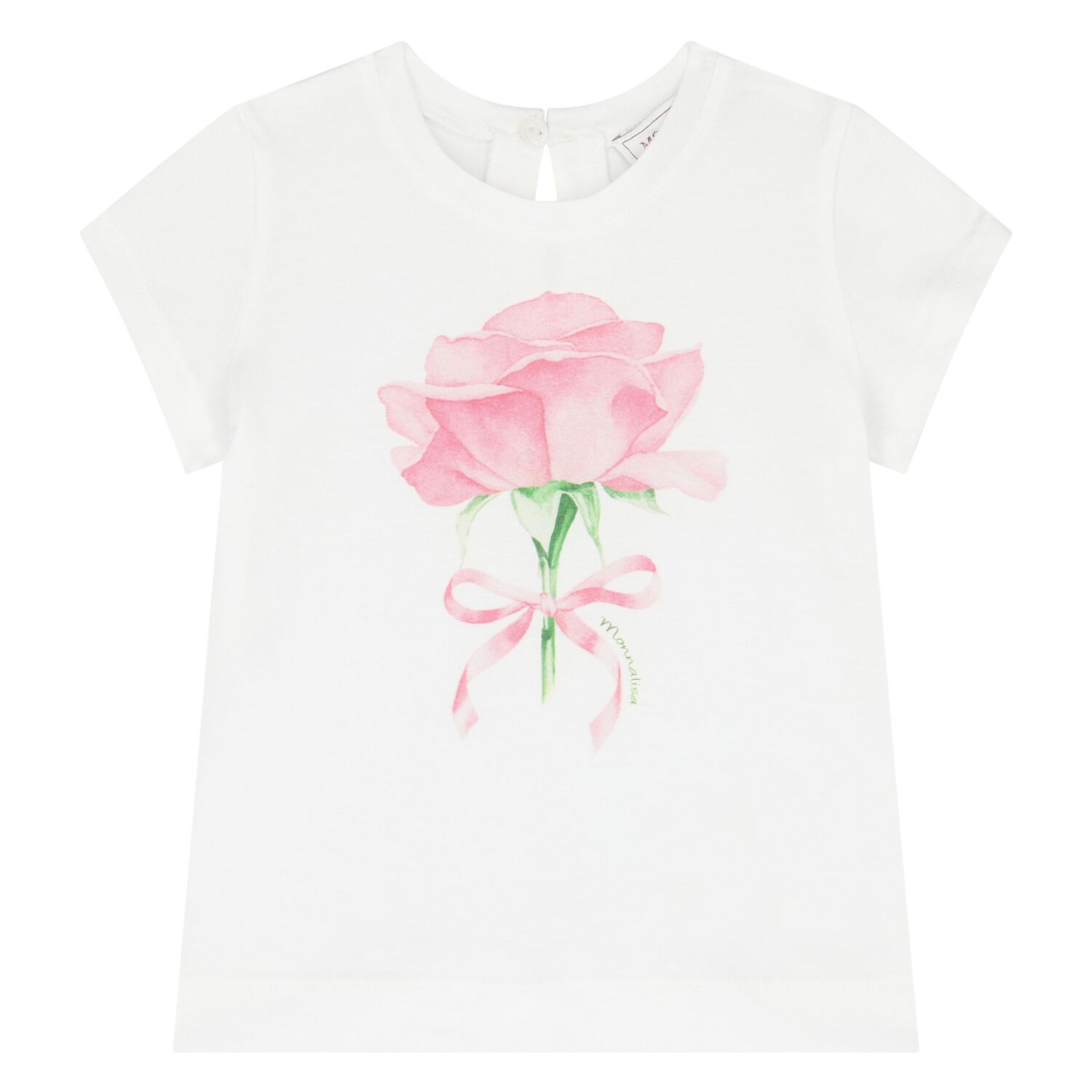 Younger Girls White Rose T-Shirt, 1, hi-res image number null